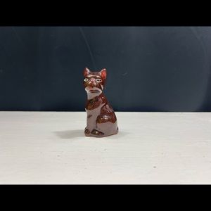Vintage Ceramic Redware Dog Figurine